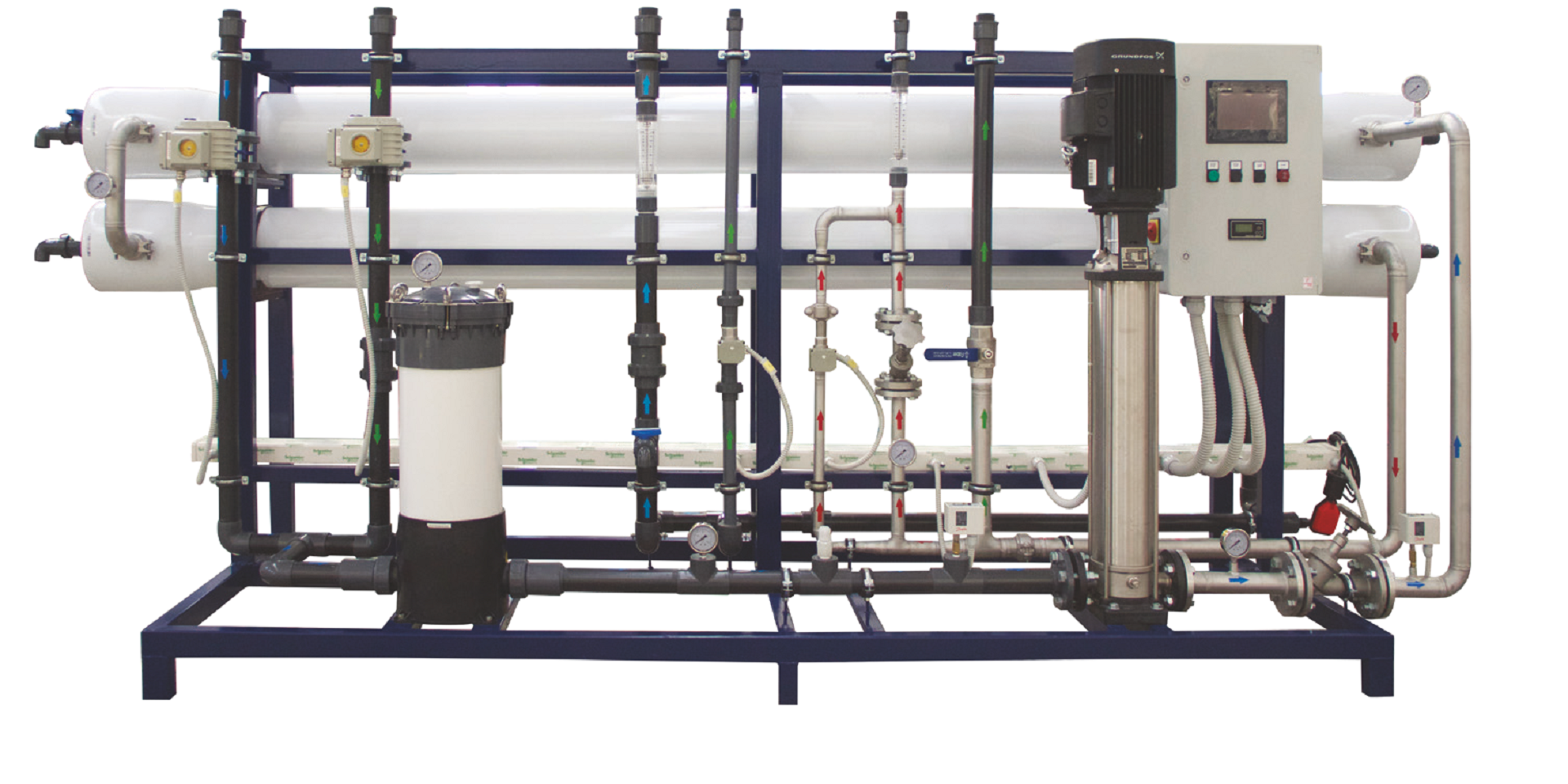 Industrial reverse osmosis units